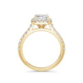 Freya 18k Yellow Gold Emerald Halo