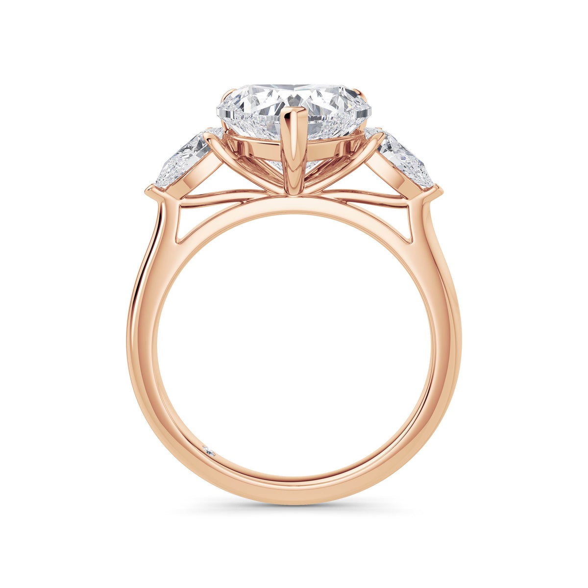 Freya 18k Rose Gold Heart Trilogy
