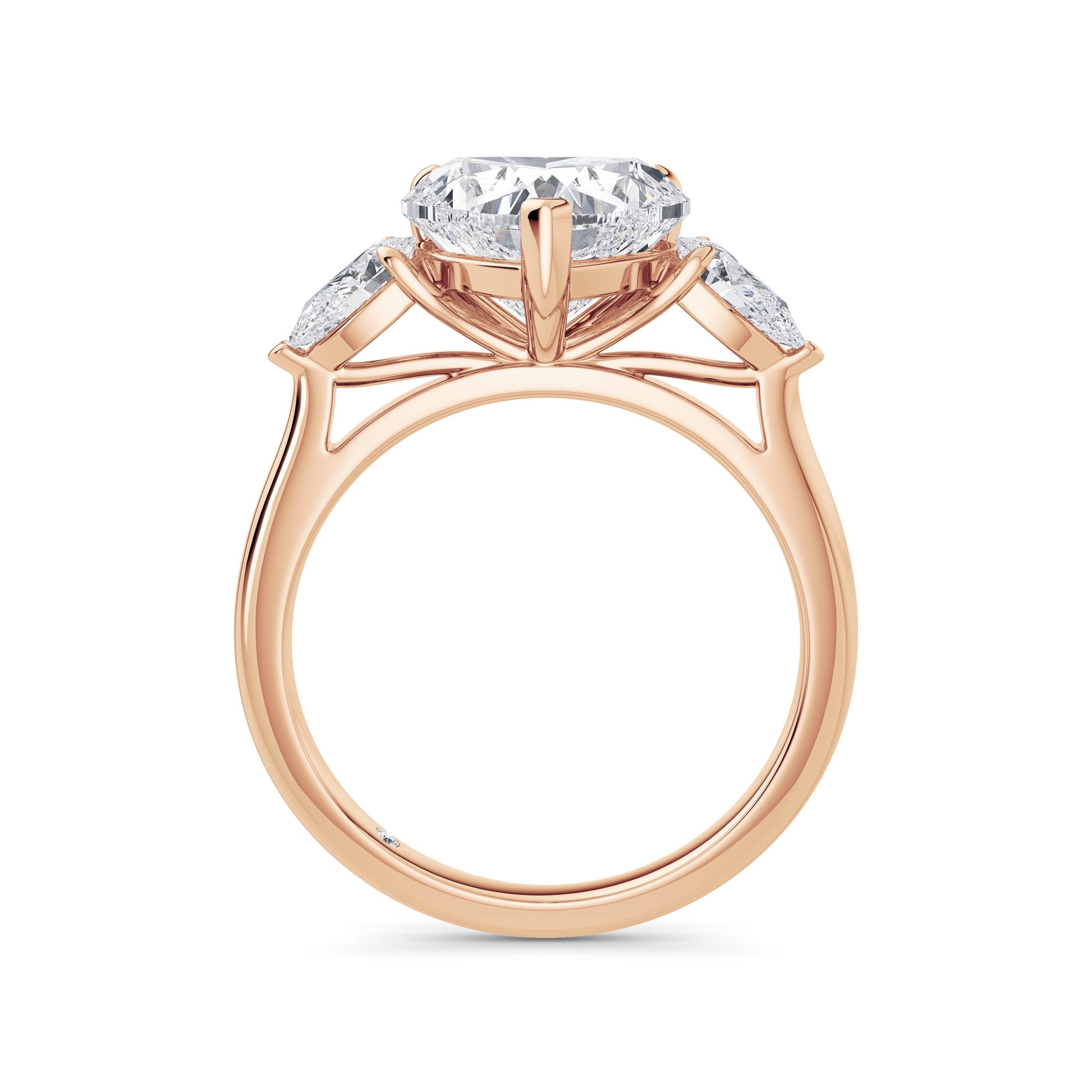Freya 18k Rose Gold Heart Trilogy