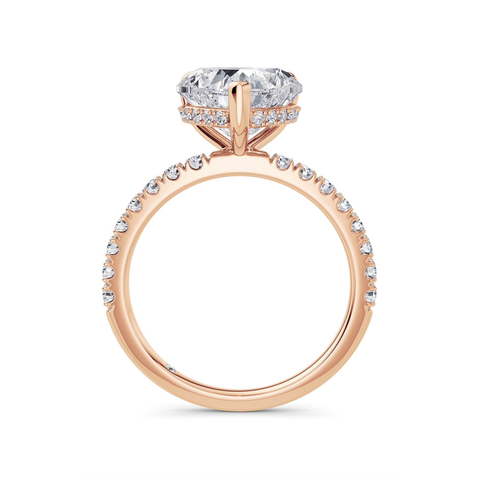 Freya 18k Rose Gold Heart Diamond Band