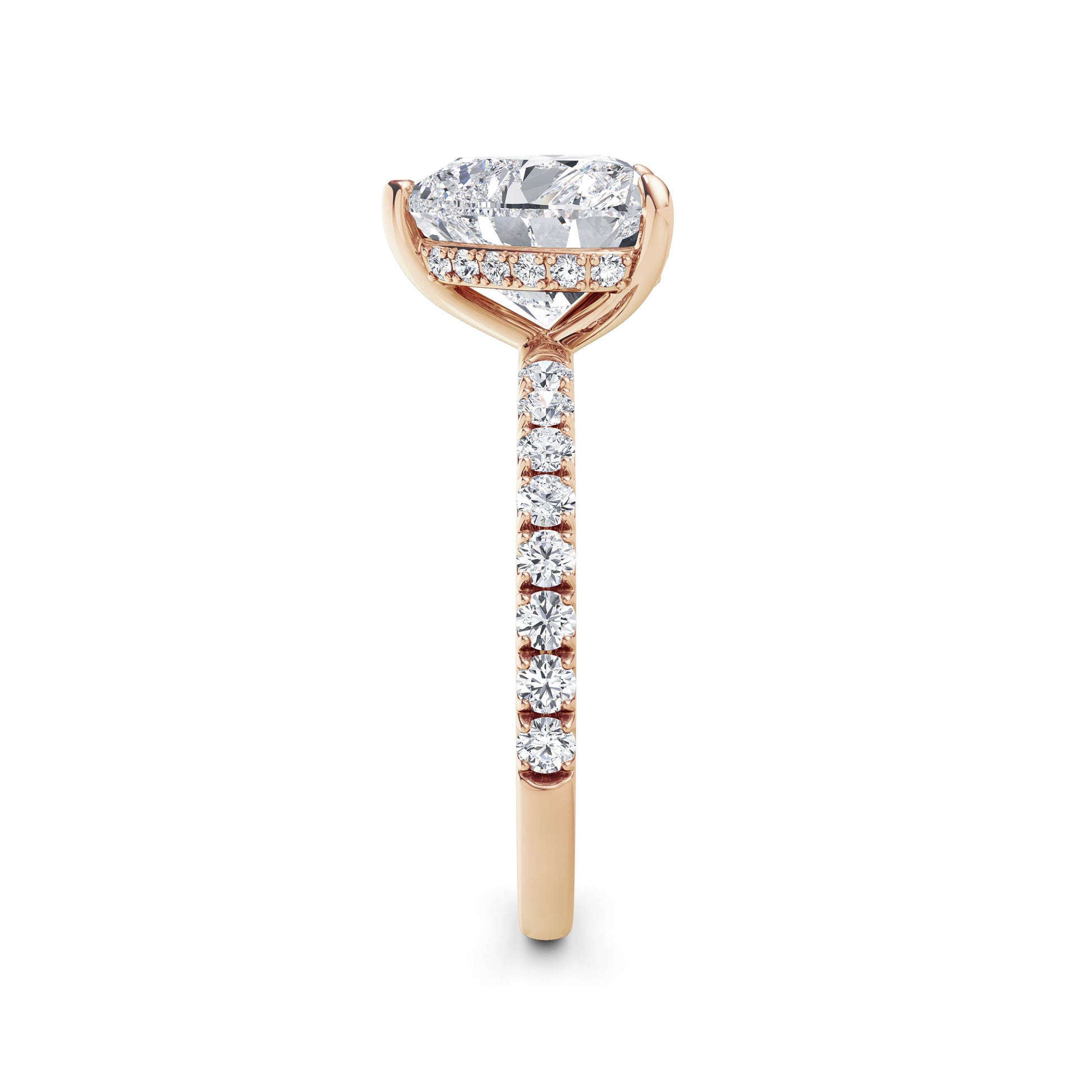 Freya 18k Rose Gold Heart Diamond Band