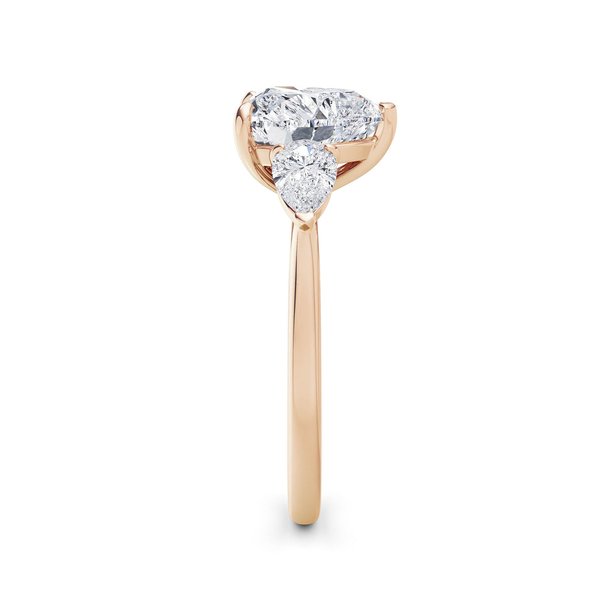 Freya 18k Rose Gold Heart Trilogy