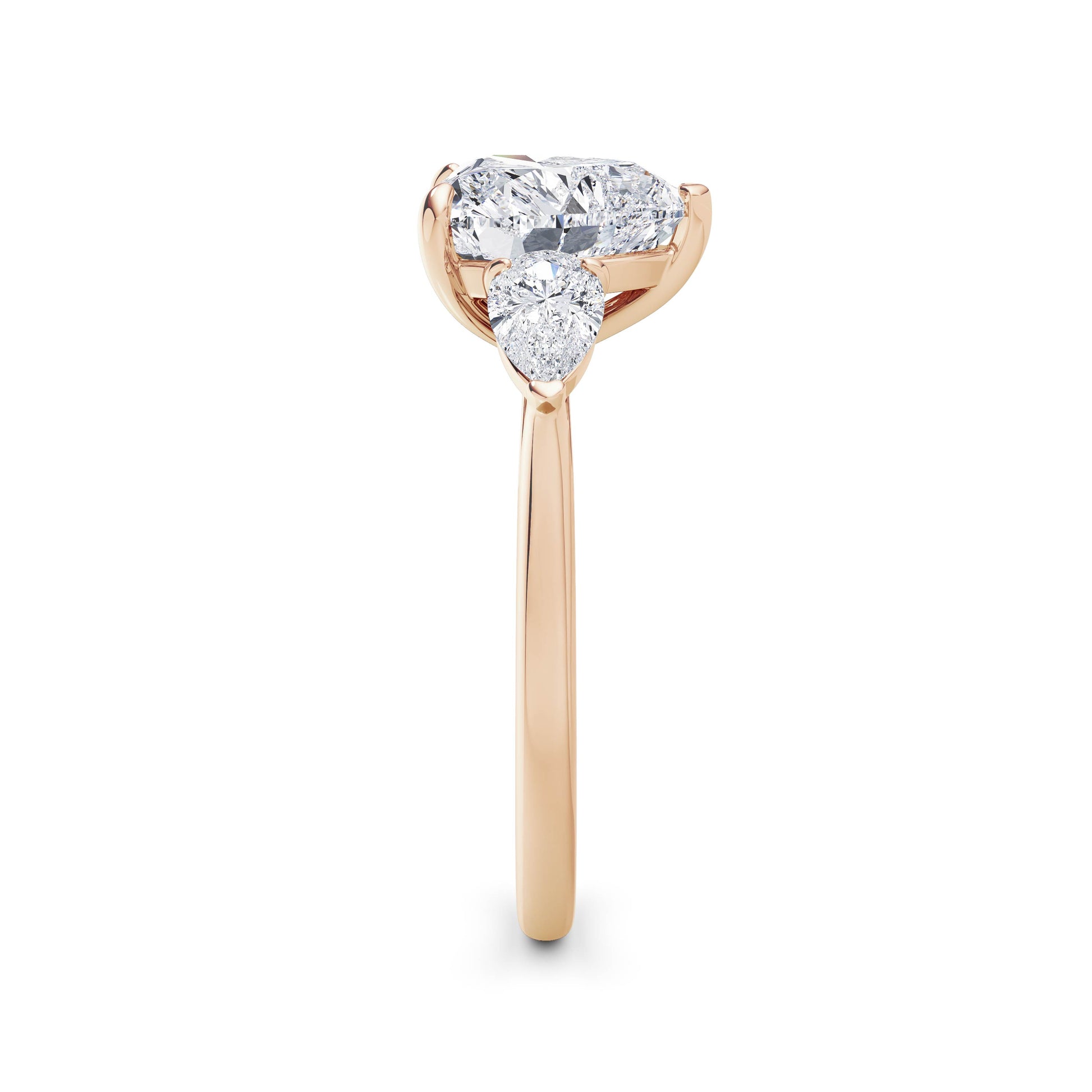Freya 18k Rose Gold Heart Trilogy