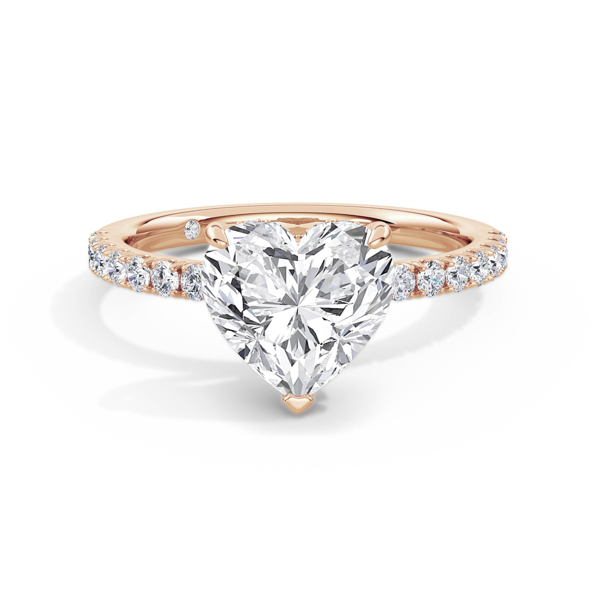 Freya 18k Rose Gold Heart Diamond Band