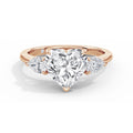 Freya 18k Rose Gold Heart Trilogy