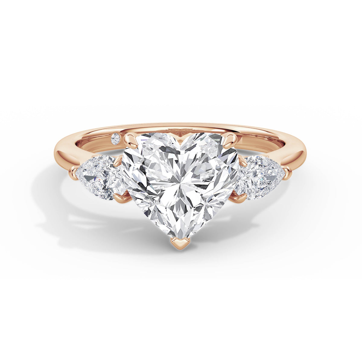Freya 18k Rose Gold Heart Trilogy