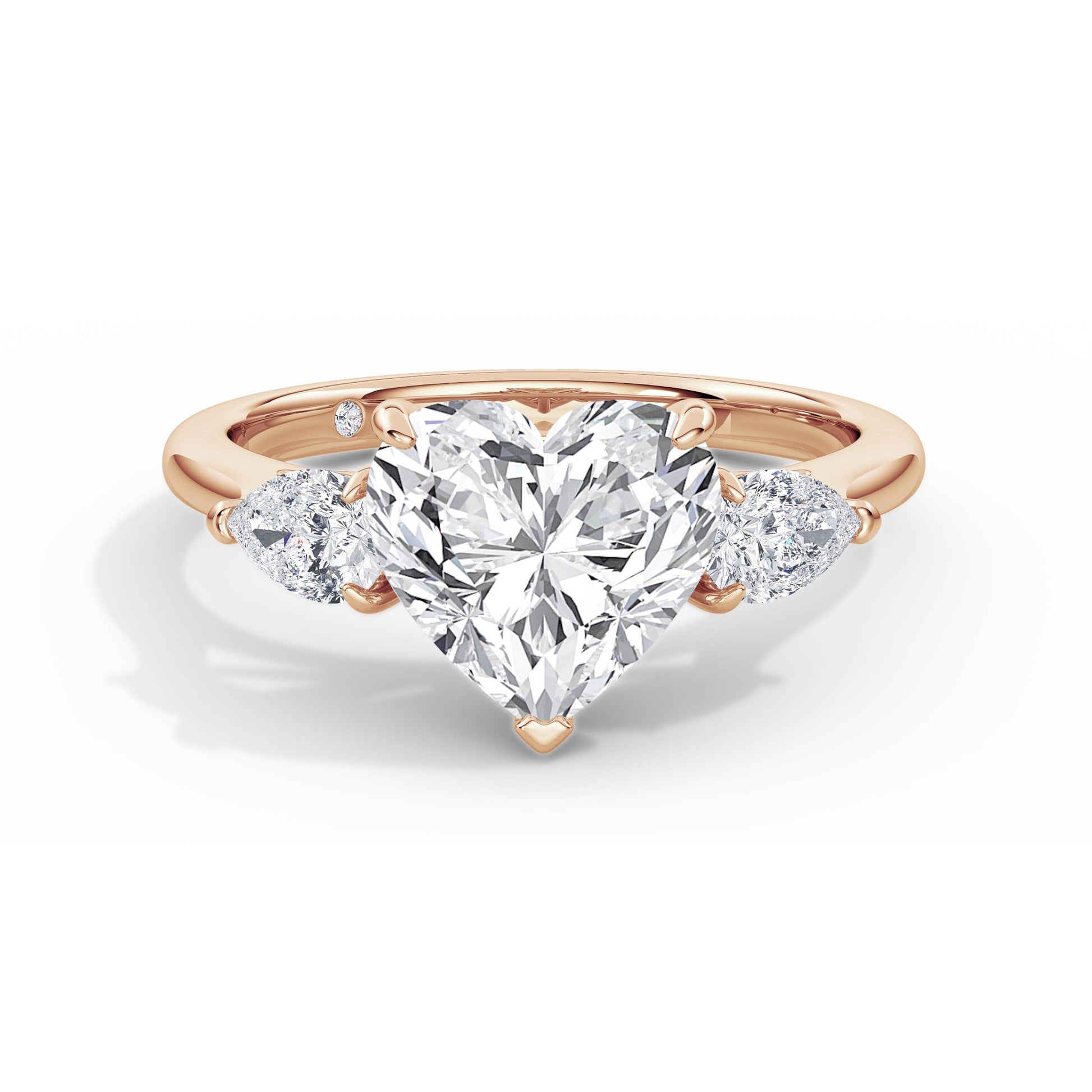 Freya 18k Rose Gold Heart Trilogy