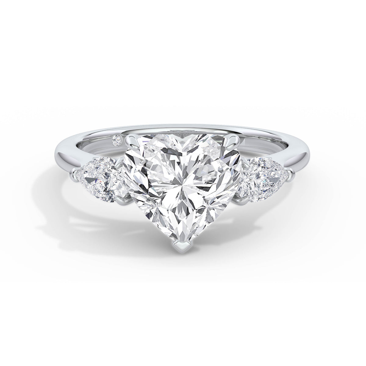 Freya 18k White Gold Heart Trilogy