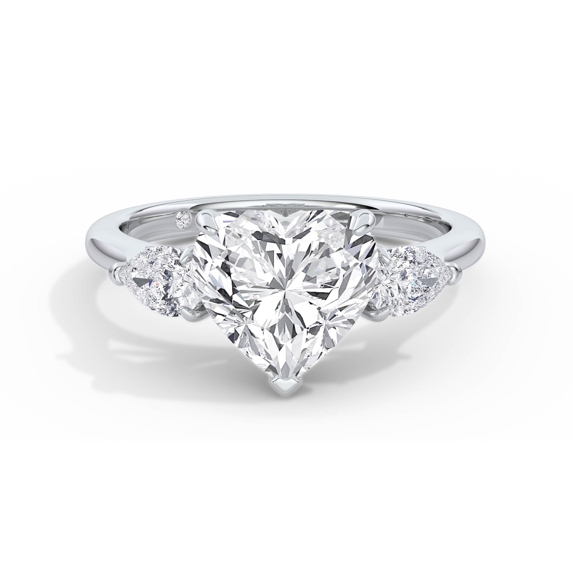 Freya 18k White Gold Heart Trilogy