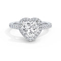 Freya 18k White Gold Heart Halo