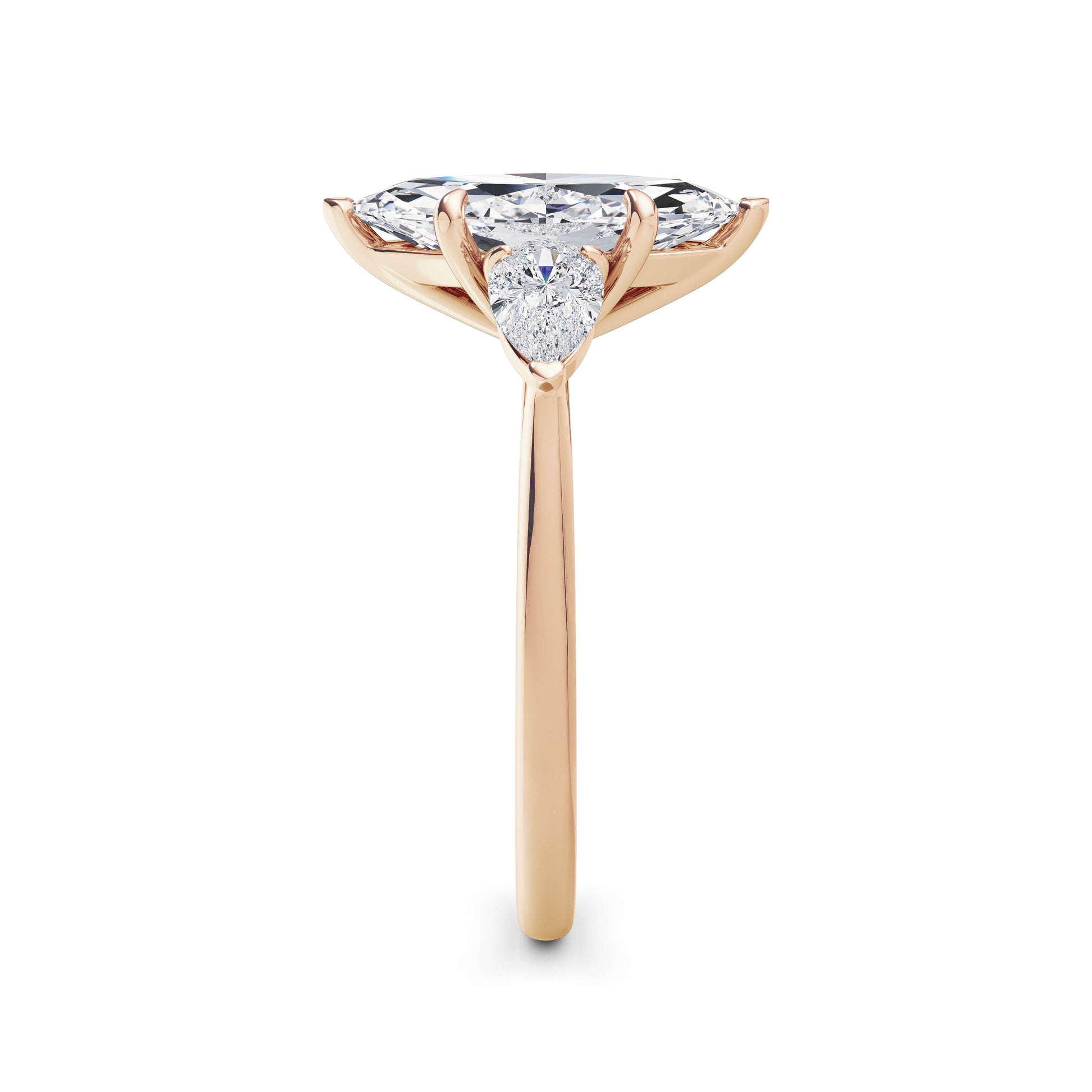 Freya 18k Rose Gold Marquise Trilogy