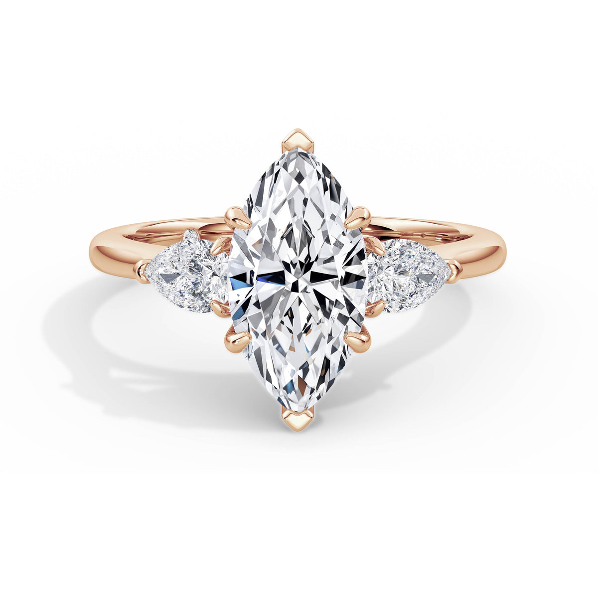 Freya 18k Rose Gold Marquise Trilogy