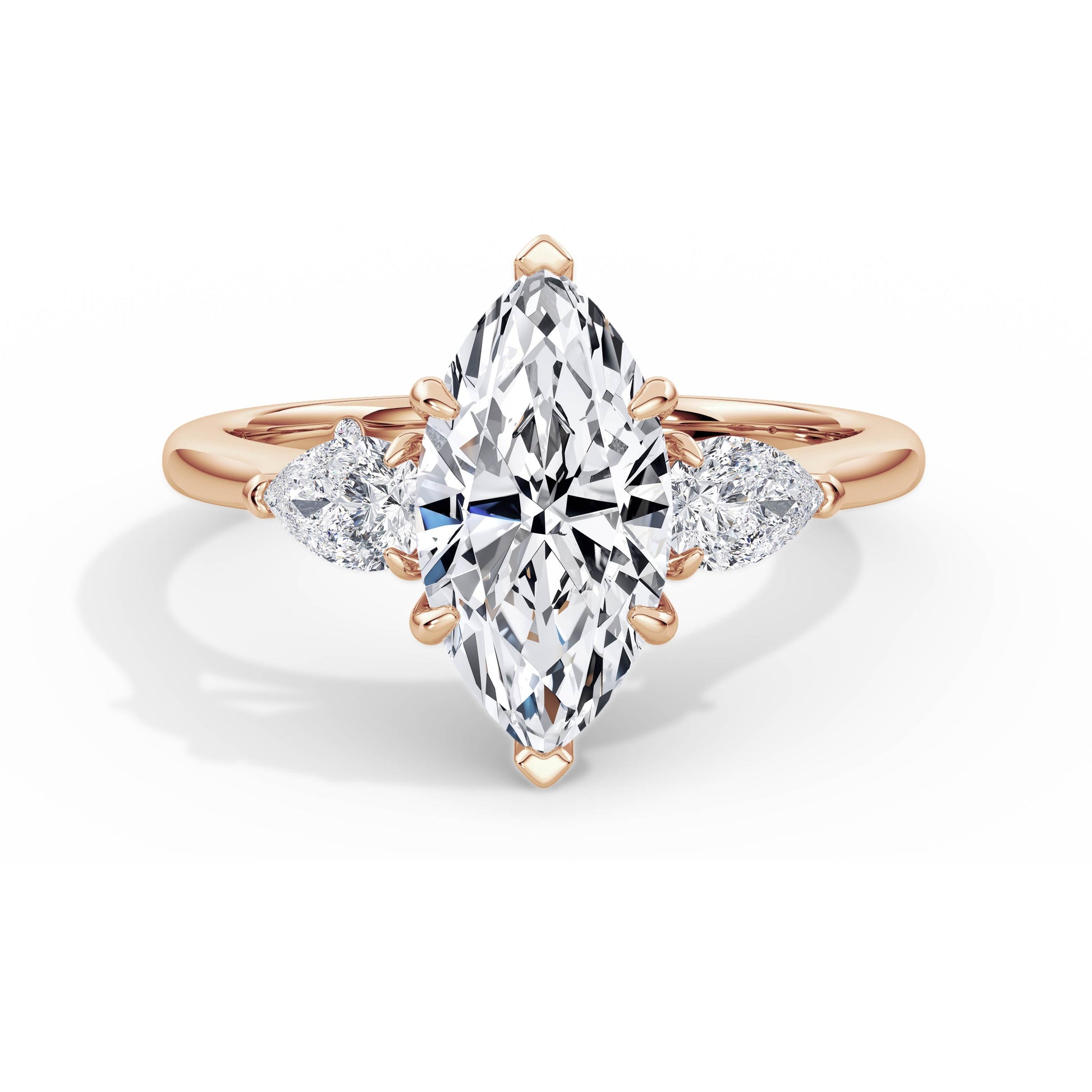 Freya 18k Rose Gold Marquise Trilogy