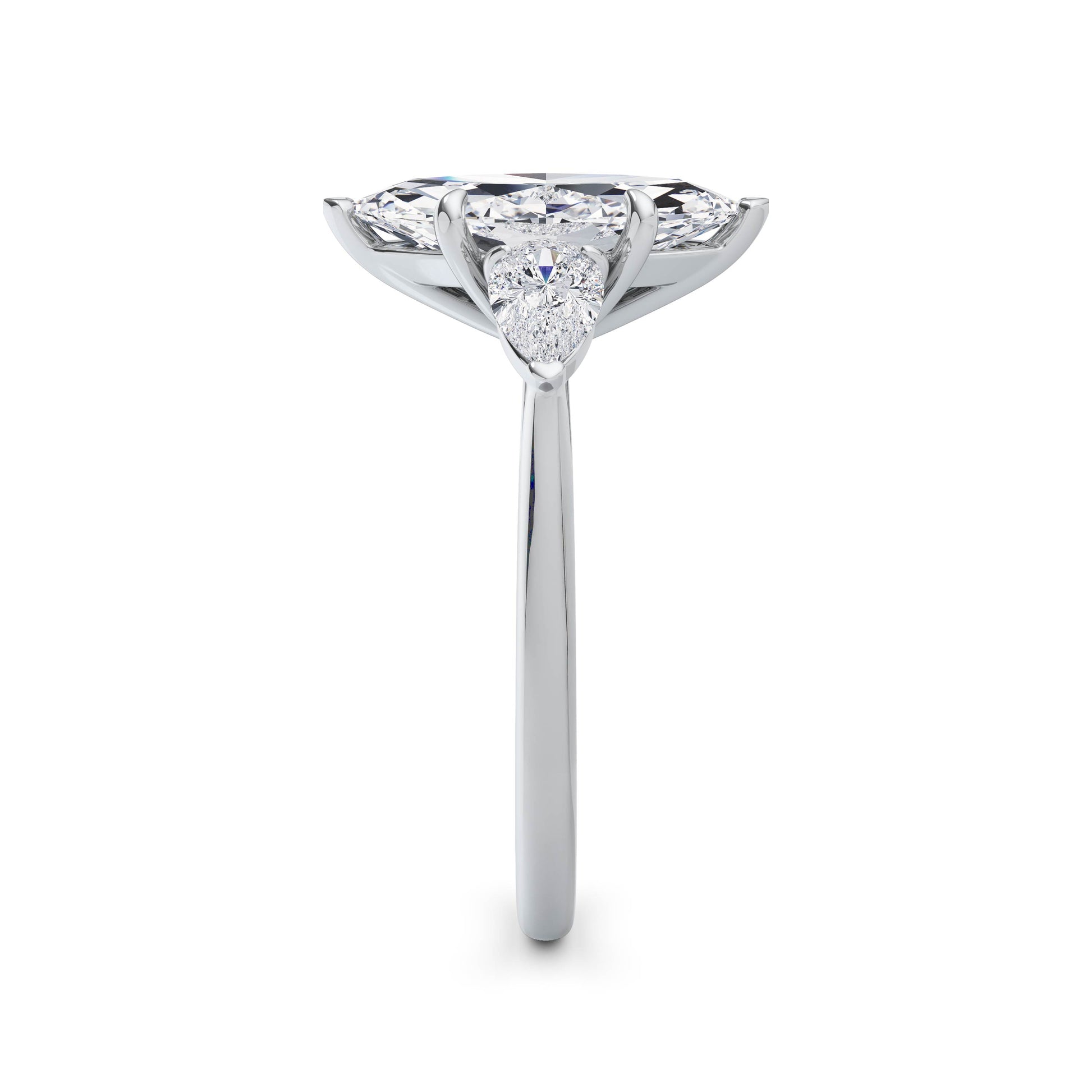 Freya 18k White Gold Marquise Trilogy
