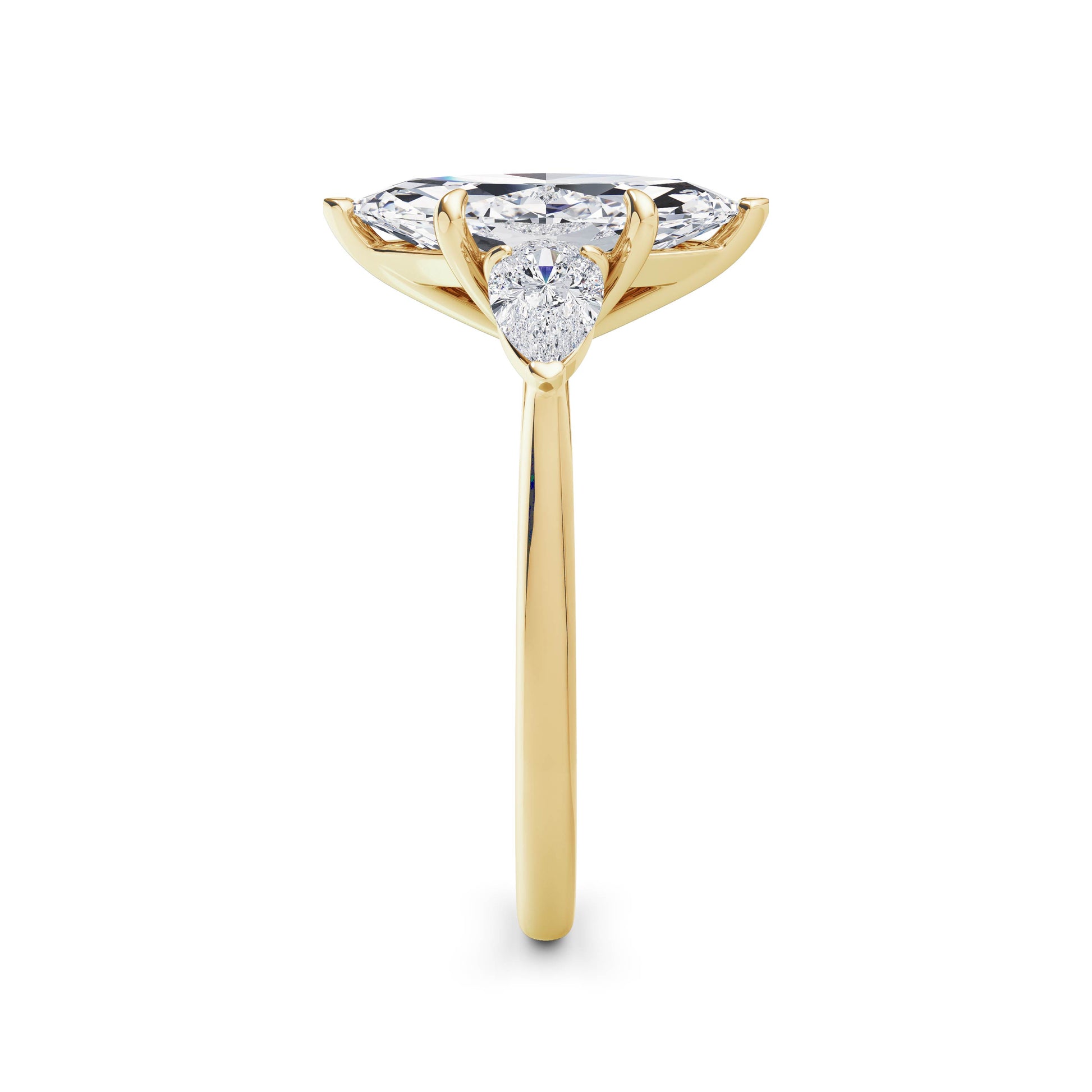 Freya 18k Yellow Gold Marquise Trilogy