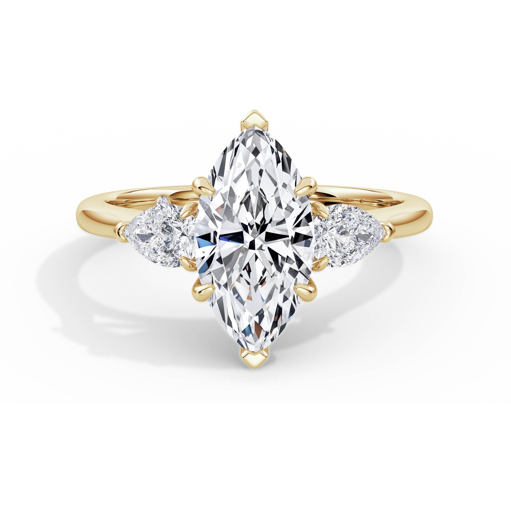 Freya 18k Yellow Gold Marquise Trilogy