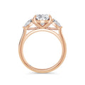Freya 18k Rose Gold Oval Trilogy