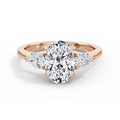 Freya 18k Rose Gold Oval Trilogy
