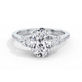 Freya 18k White Gold Oval Trilogy