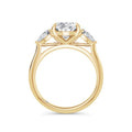 Freya 18k Yellow Gold Oval Trilogy