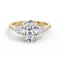 Freya 18k Yellow Gold Oval Trilogy