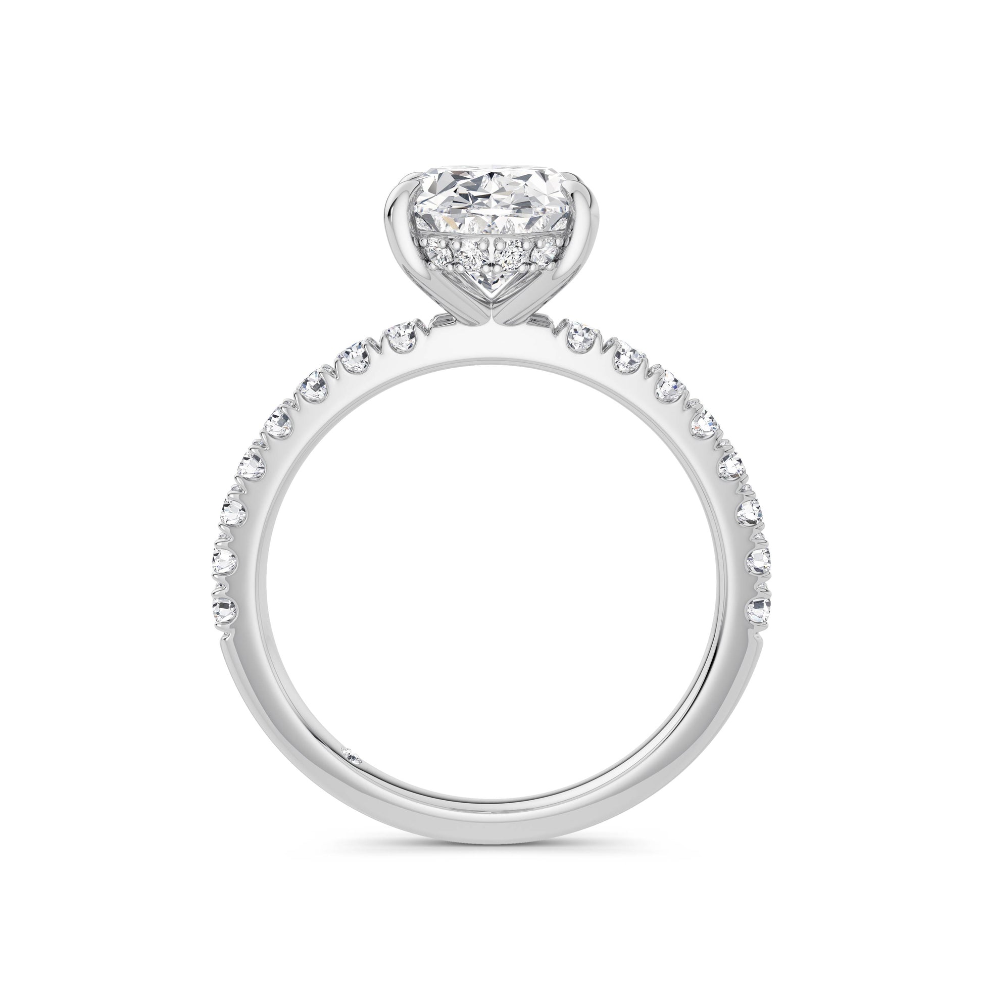 Freya Platinum Oval Diamond Band