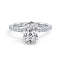 Freya Platinum Oval Diamond Band