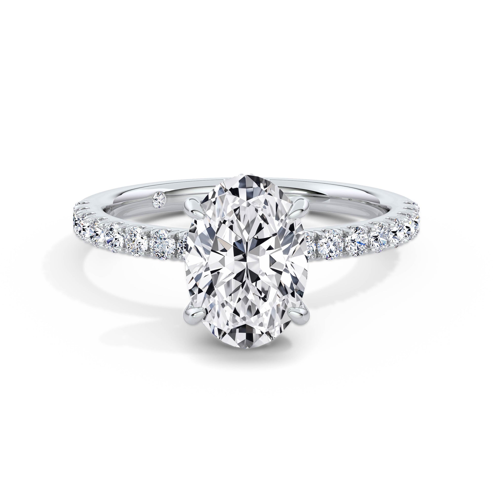 Freya Platinum Oval Diamond Band