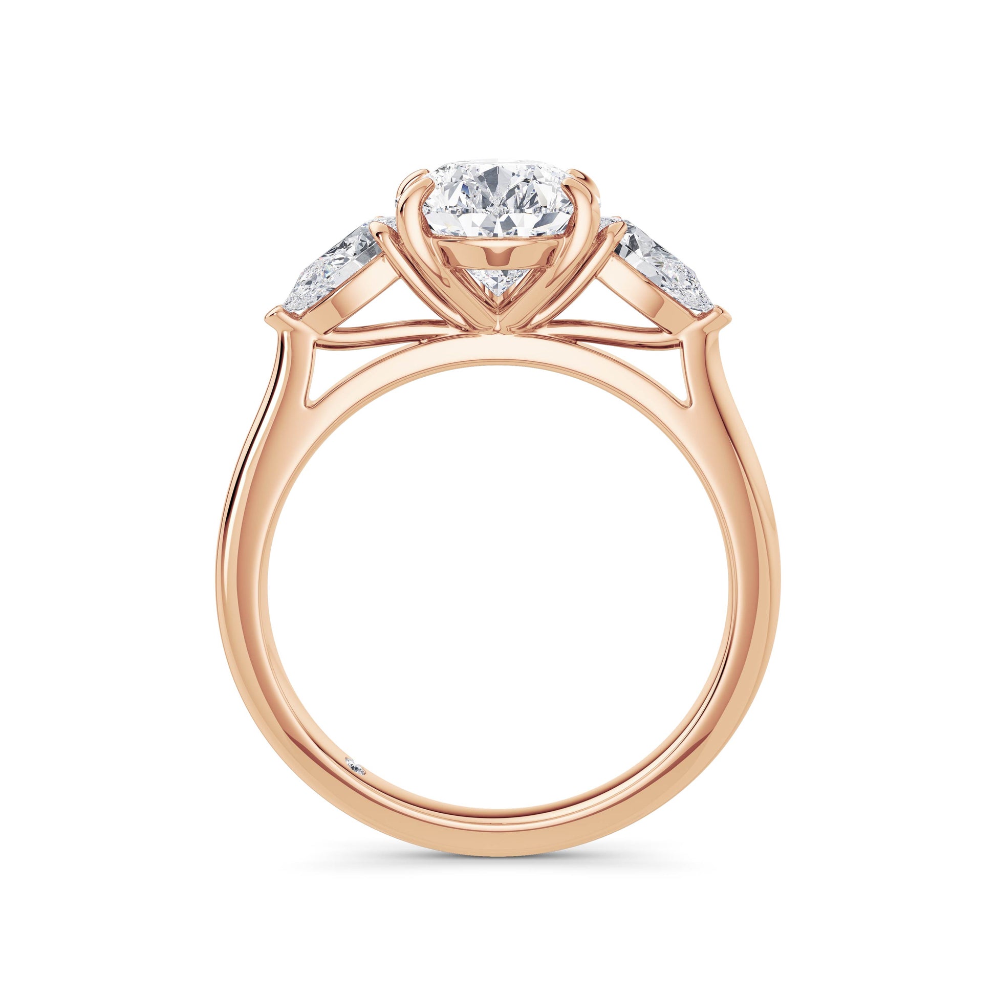 Freya 18k Rose Gold Pear Trilogy