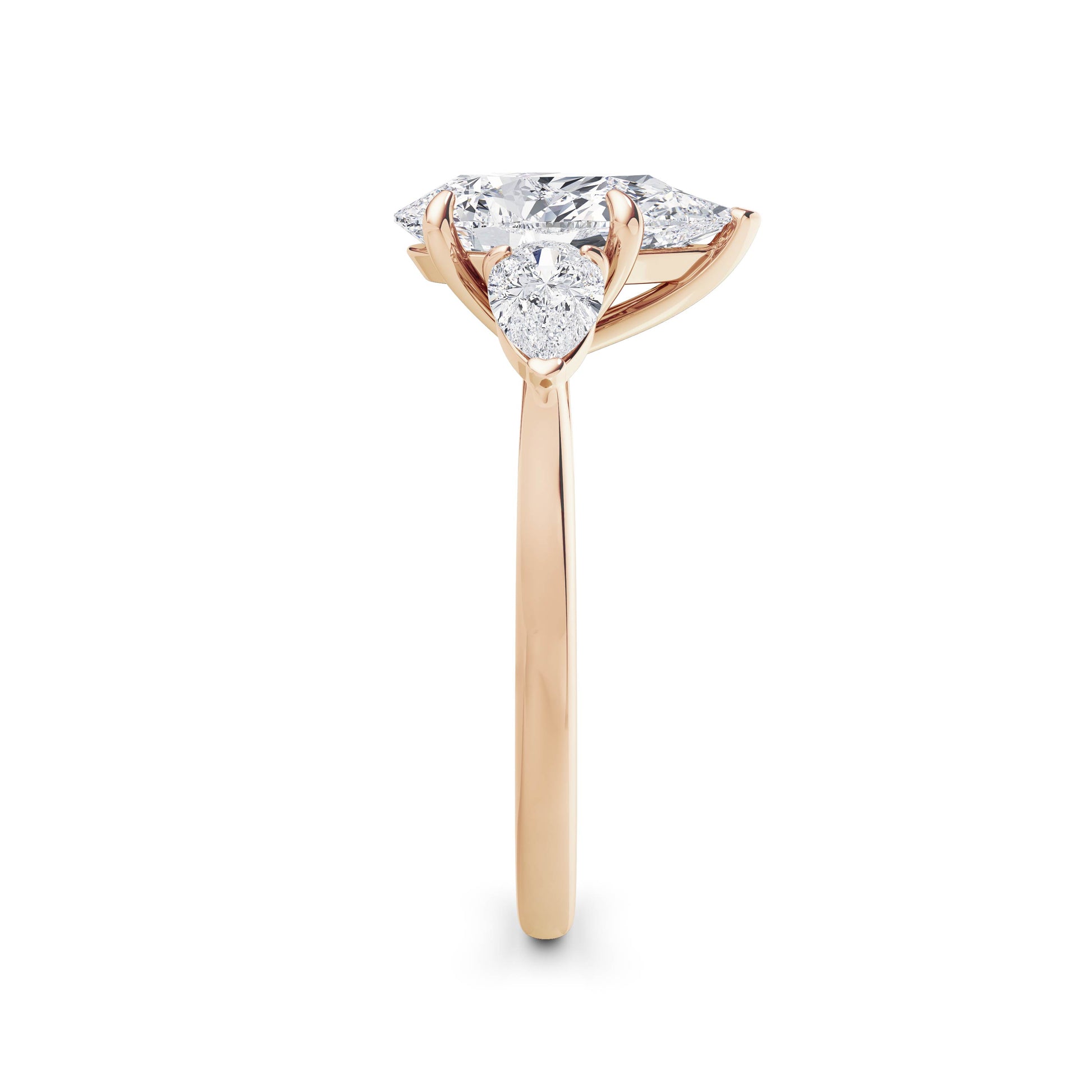 Freya 18k Rose Gold Pear Trilogy