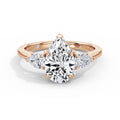 Freya 18k Rose Gold Pear Trilogy