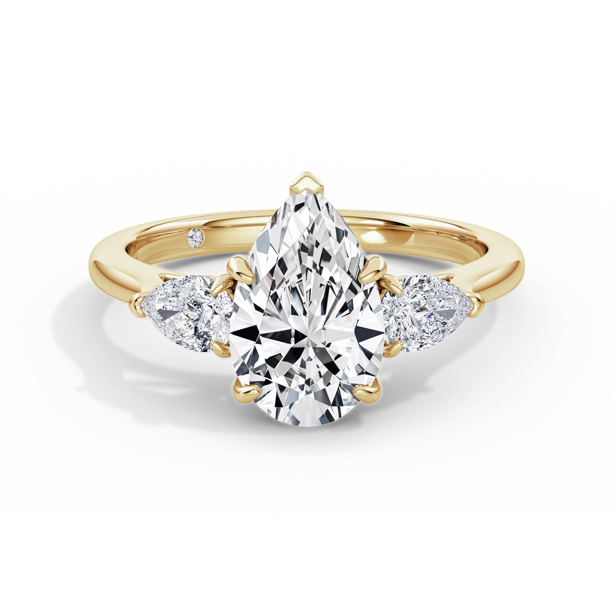 Freya 18k Yellow Gold Pear Trilogy