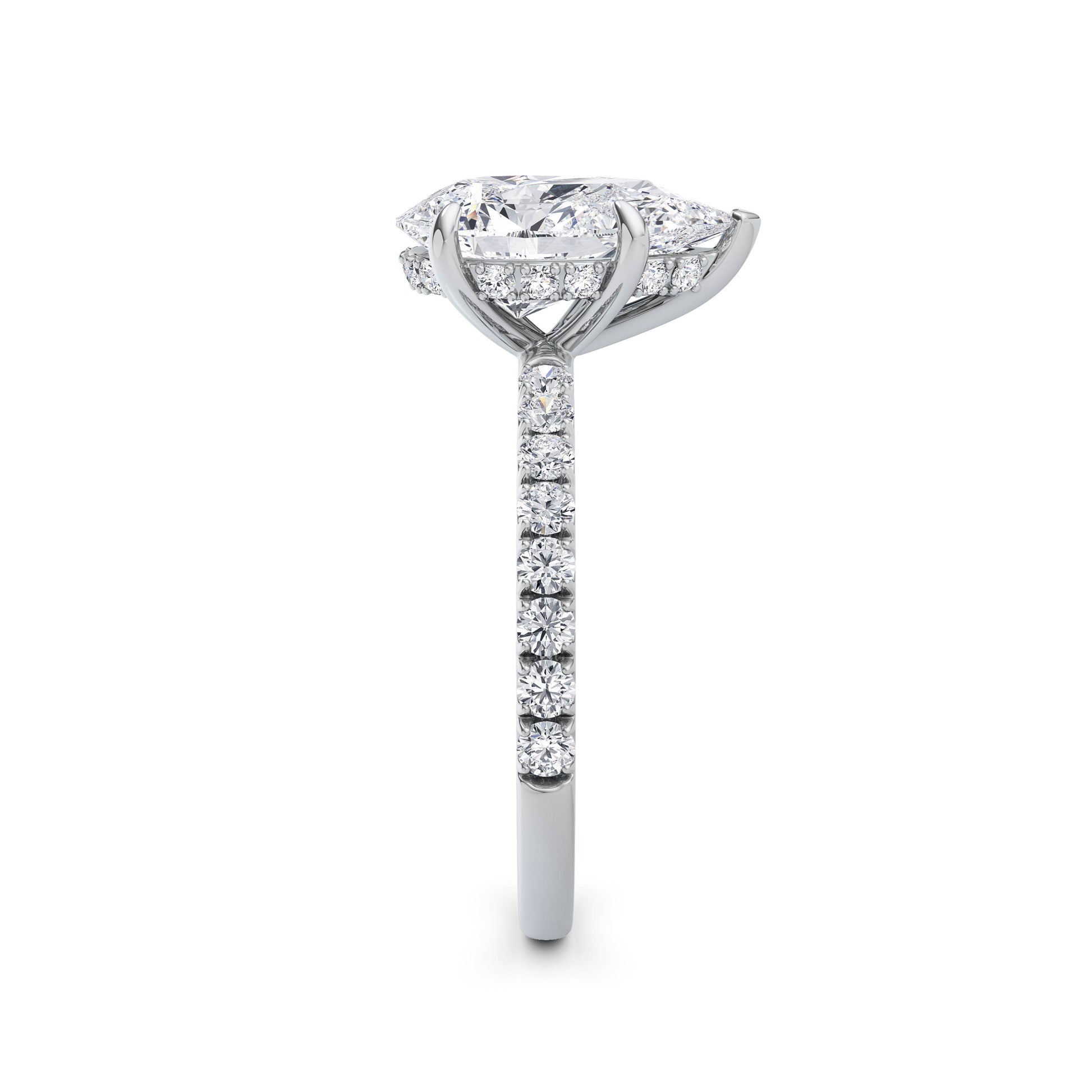 Freya Platinum Pear Diamond Band