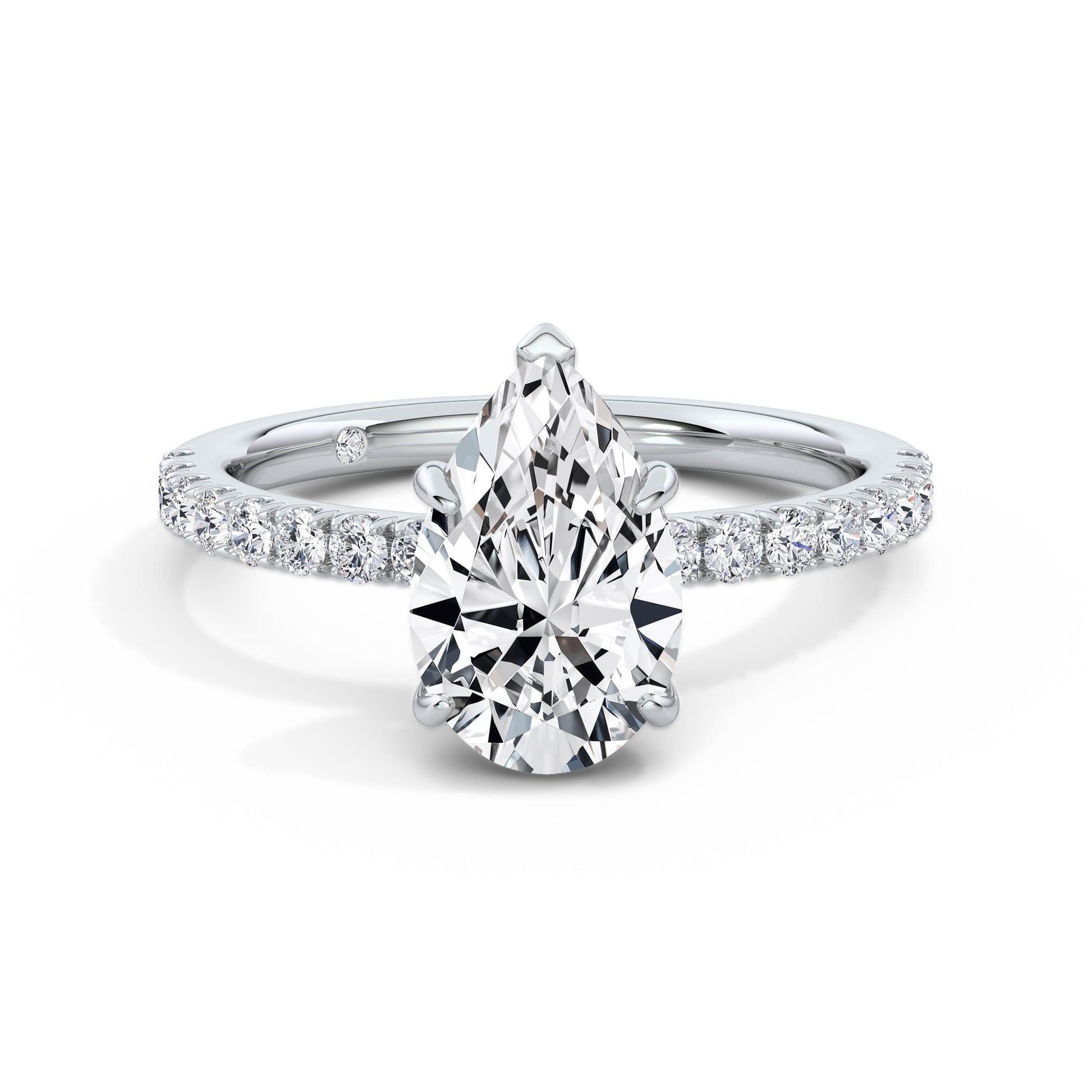 Freya Platinum Pear Diamond Band