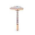 Freya 18k Rose Gold Pear Halo