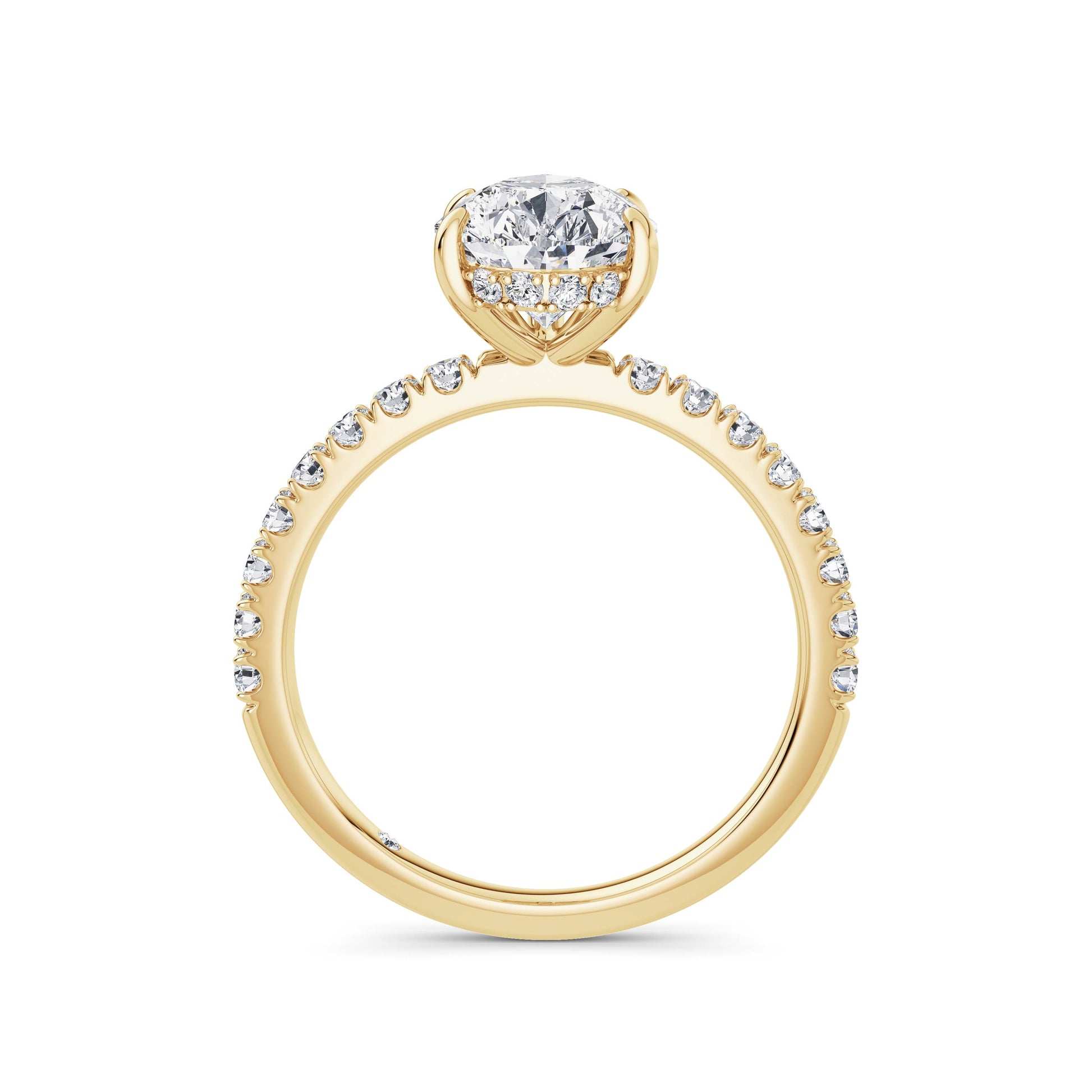Freya 18k Yellow Gold Pear Diamond Band