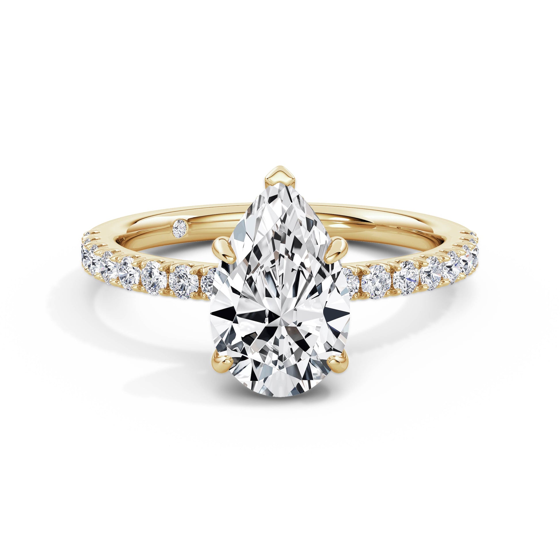 Freya 18k Yellow Gold Pear Diamond Band