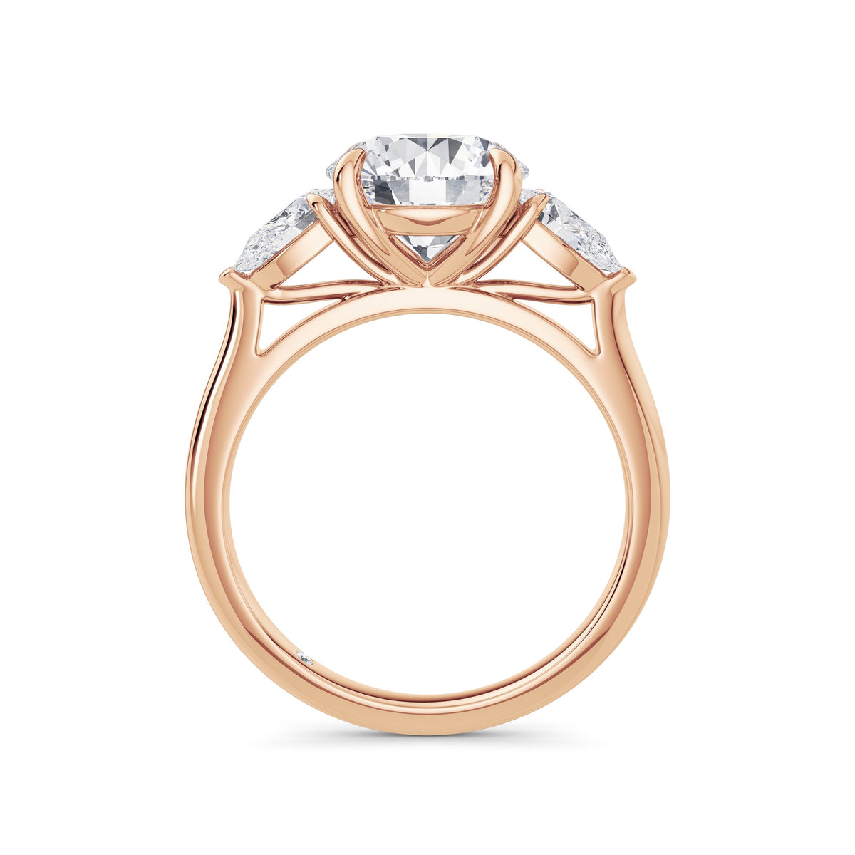 Freya 18k Rose Gold Round Trilogy
