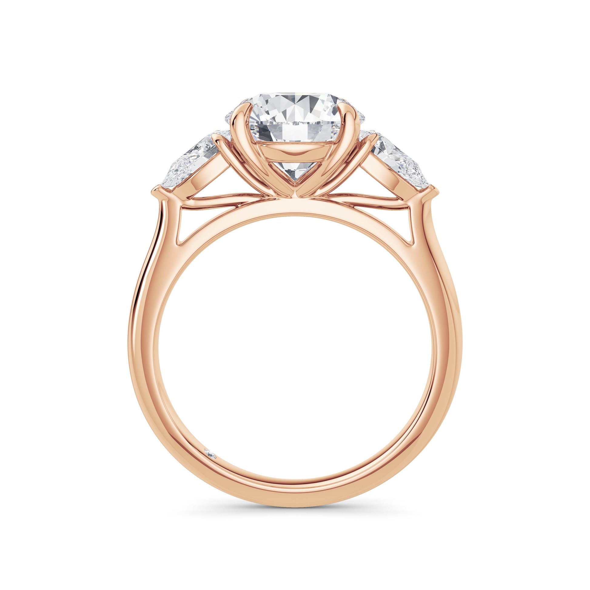 Freya 18k Rose Gold Round Trilogy