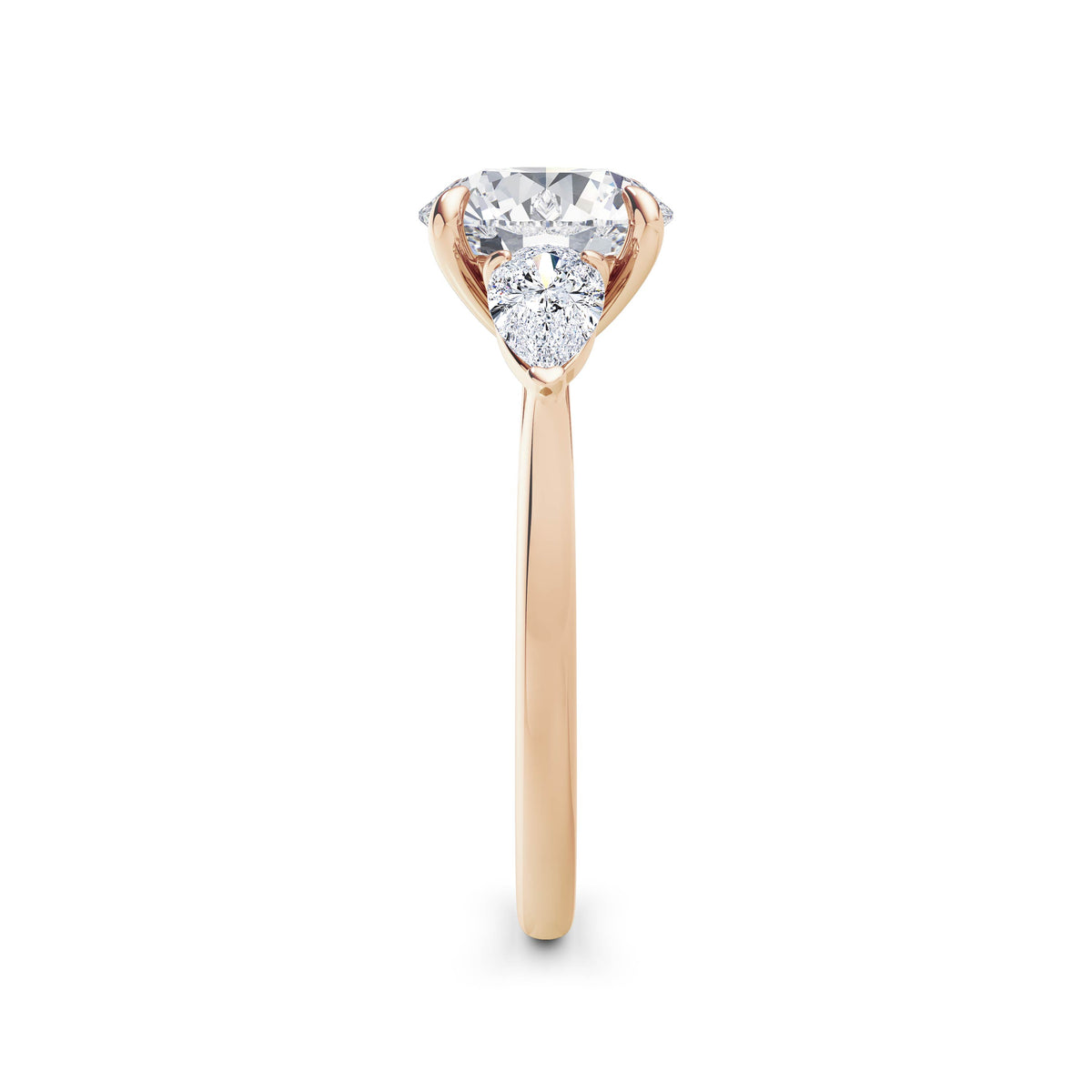 Freya 18k Rose Gold Round Trilogy