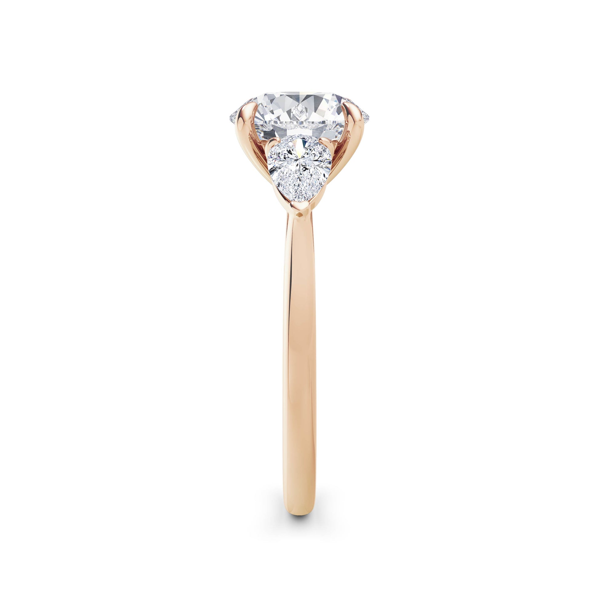 Freya 18k Rose Gold Round Trilogy
