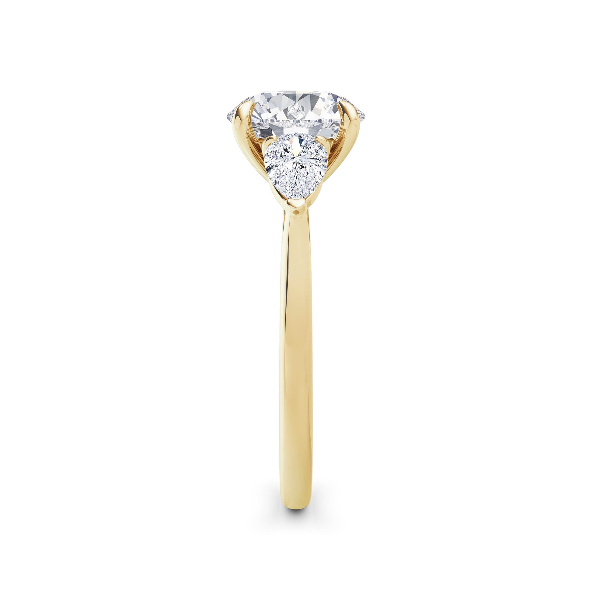 Freya 18k Yellow Gold Round Trilogy