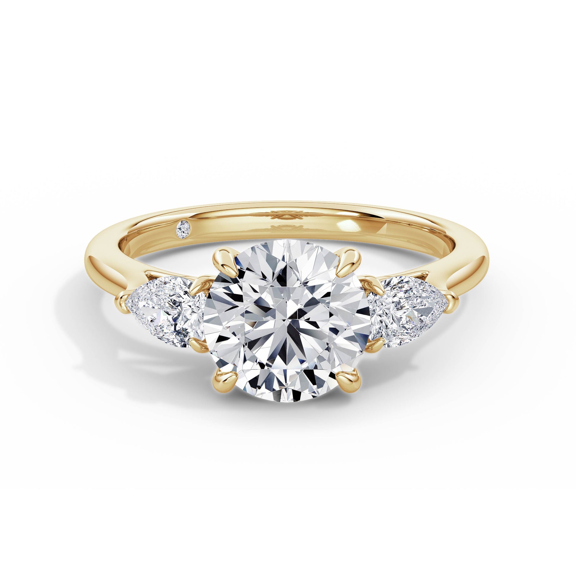 Freya 18k Yellow Gold Round Trilogy