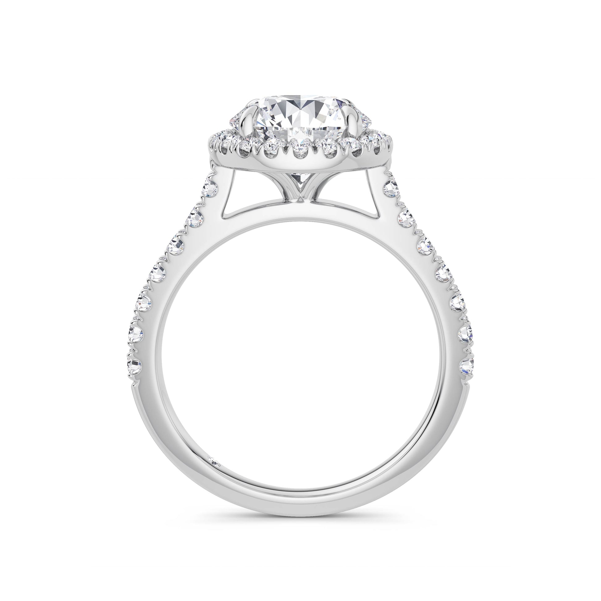 Freya Platinum Round Halo