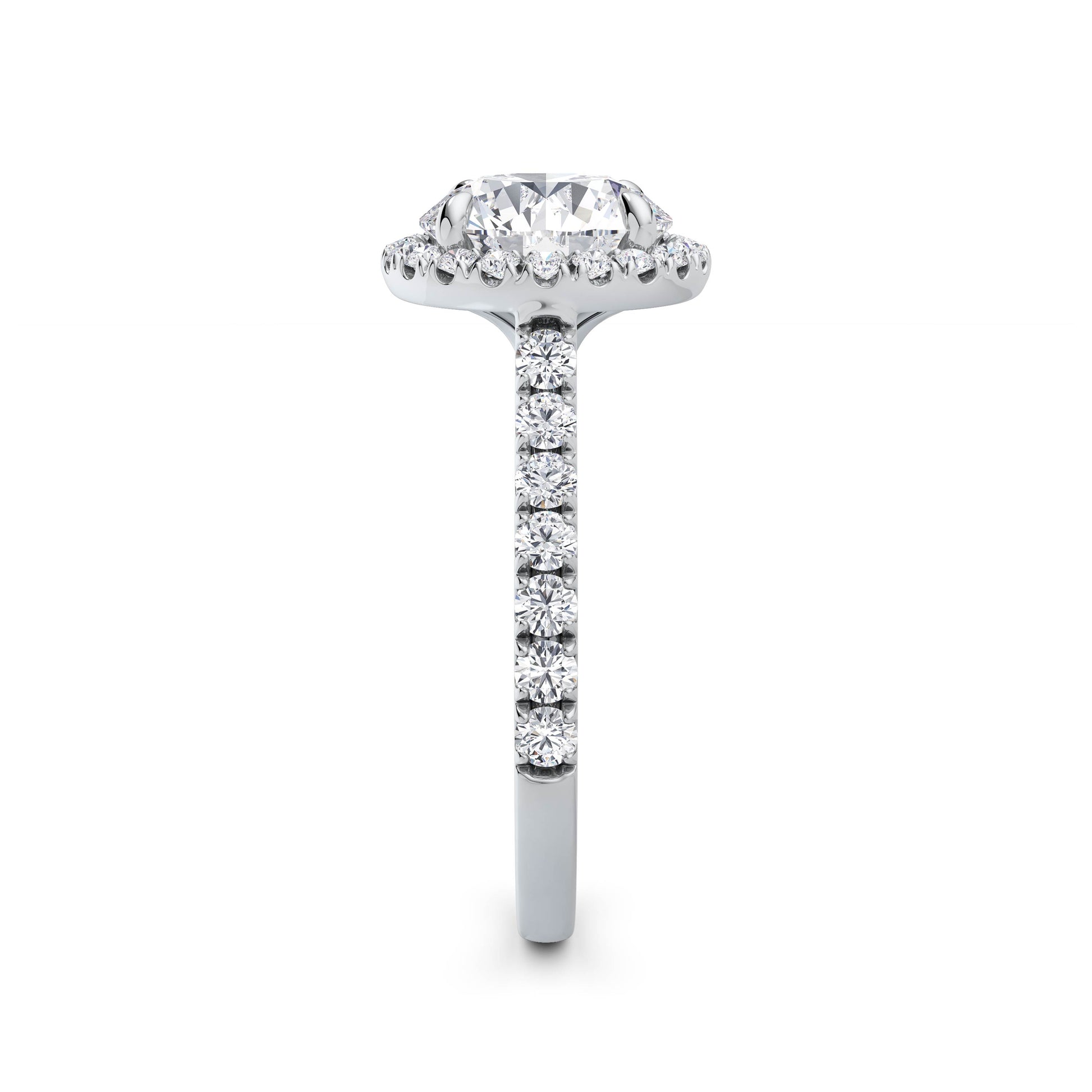 Freya Platinum Round Halo