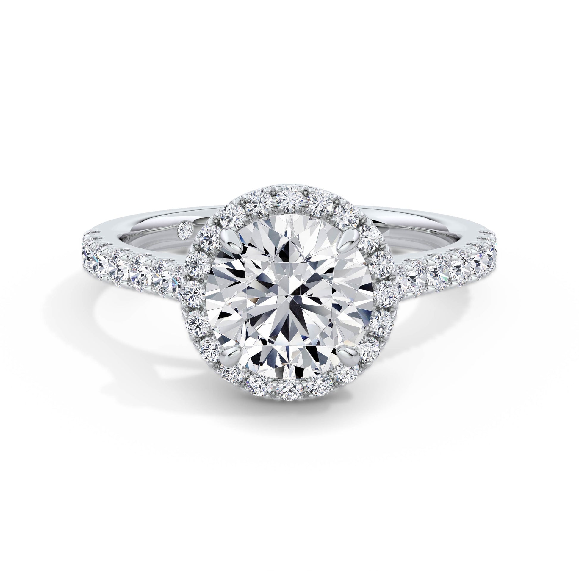 Freya Platinum Round Halo