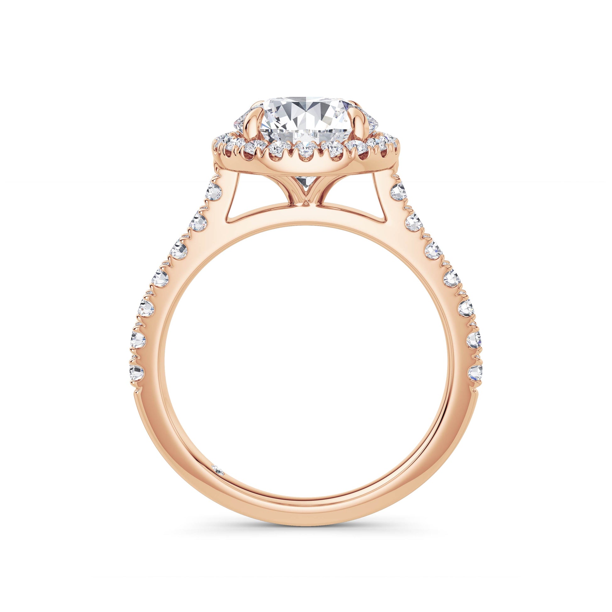 Freya 18k Rose Gold Round Halo