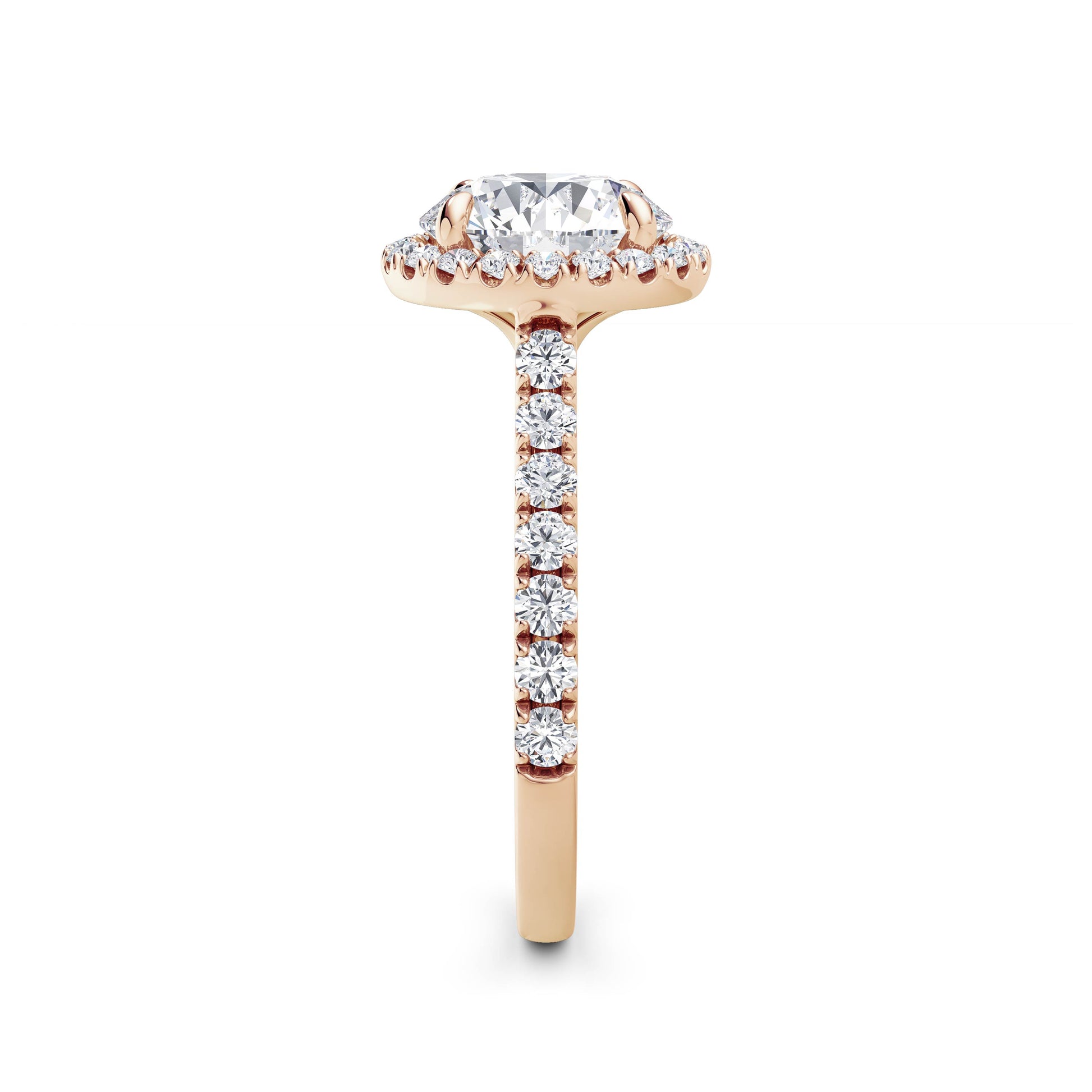Freya 18k Rose Gold Round Halo