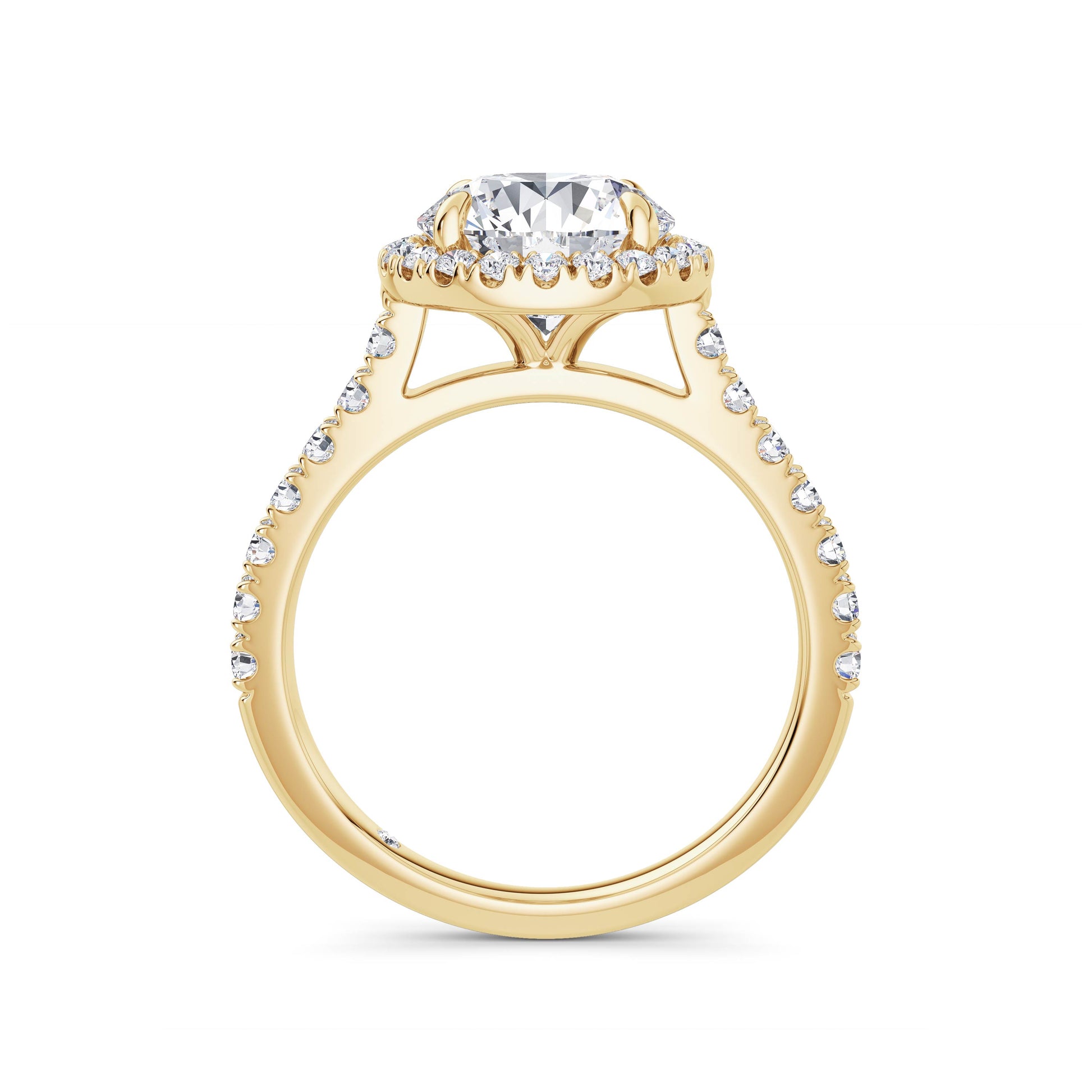 Freya 18k Yellow Gold Round Halo