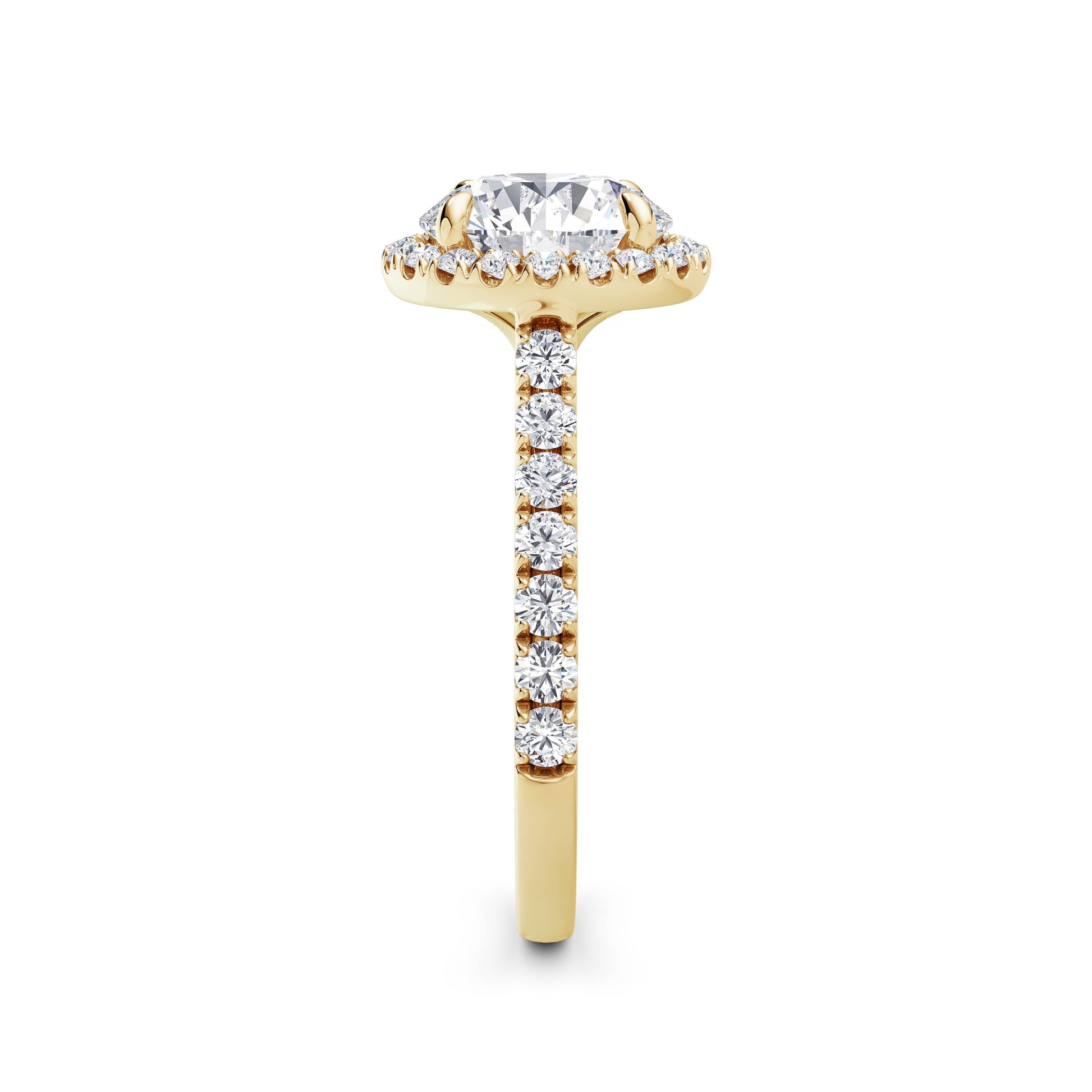 Freya 18k Yellow Gold Round Halo